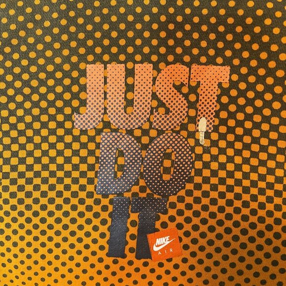 Nike Men Y2K Older Brother Just Do It Full Zip Fleece Hooded Orange Jacket XL - Picture 7 of 16